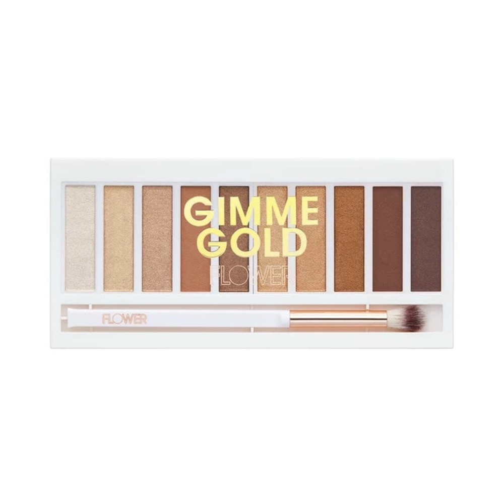 FLOWER Beauty Shimmer & Shade Eyeshadow Palette - Gimme Gold